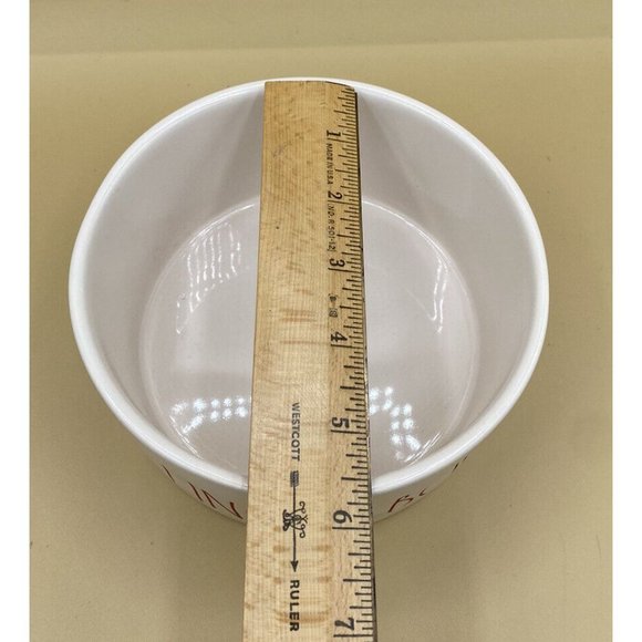 Rae Dunn Jingle Bones Large Dog Bowl Christmas 2018 6" Bowl - Picture 2 of 7